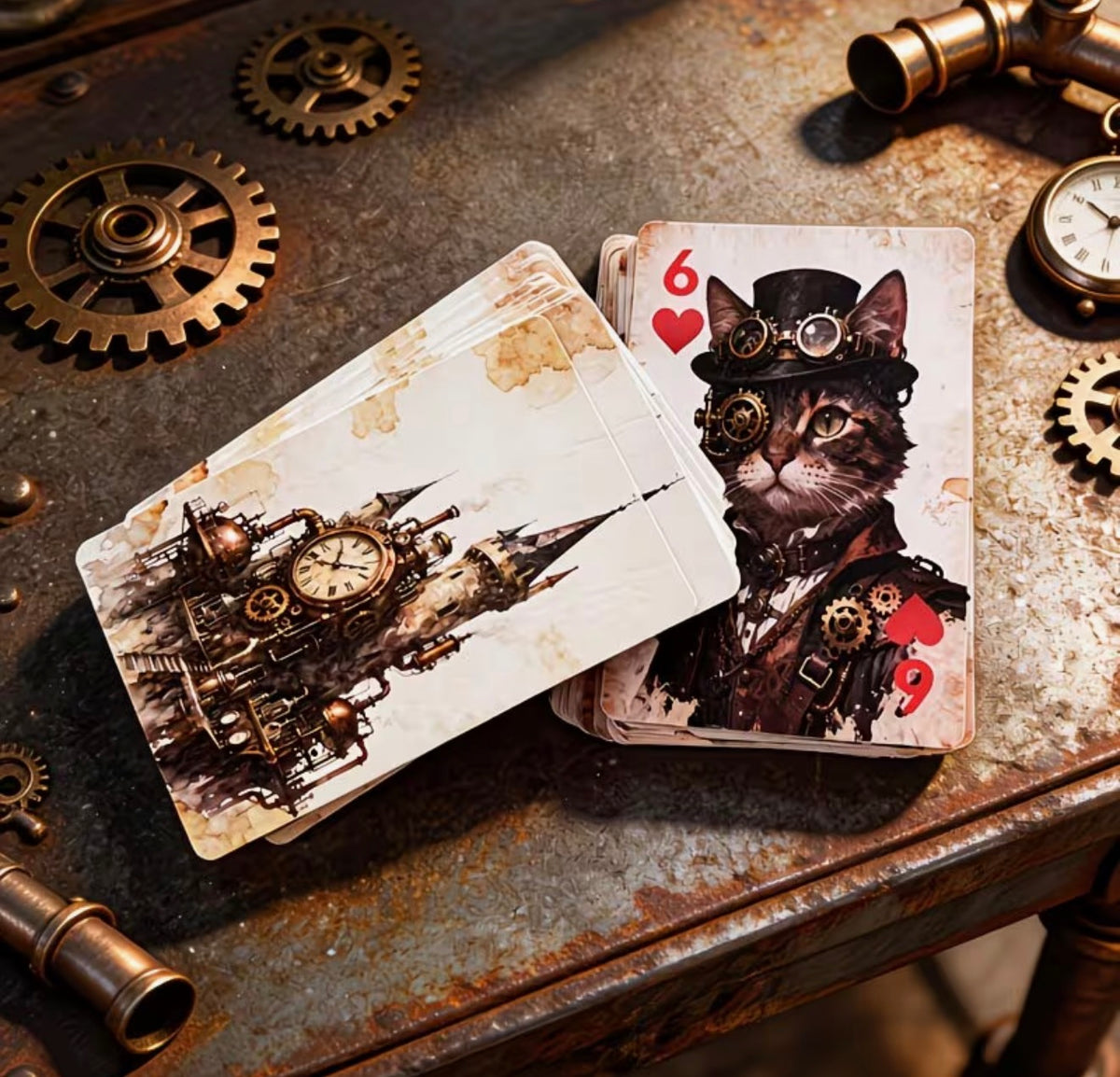 Steampunk Menagerie Playing Cards