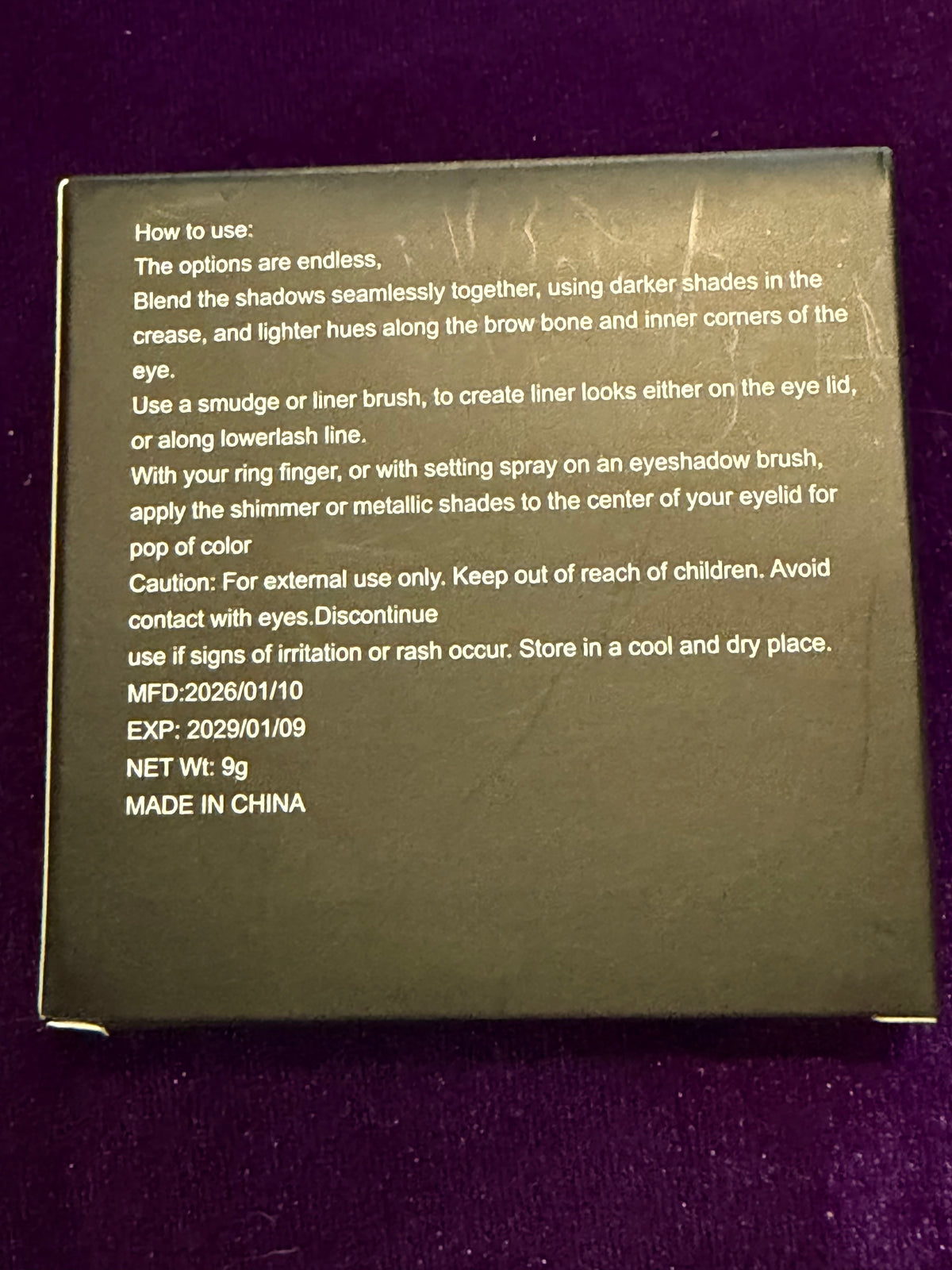 NAKEOS 9-Shade Gothic Eyeshadow Palette