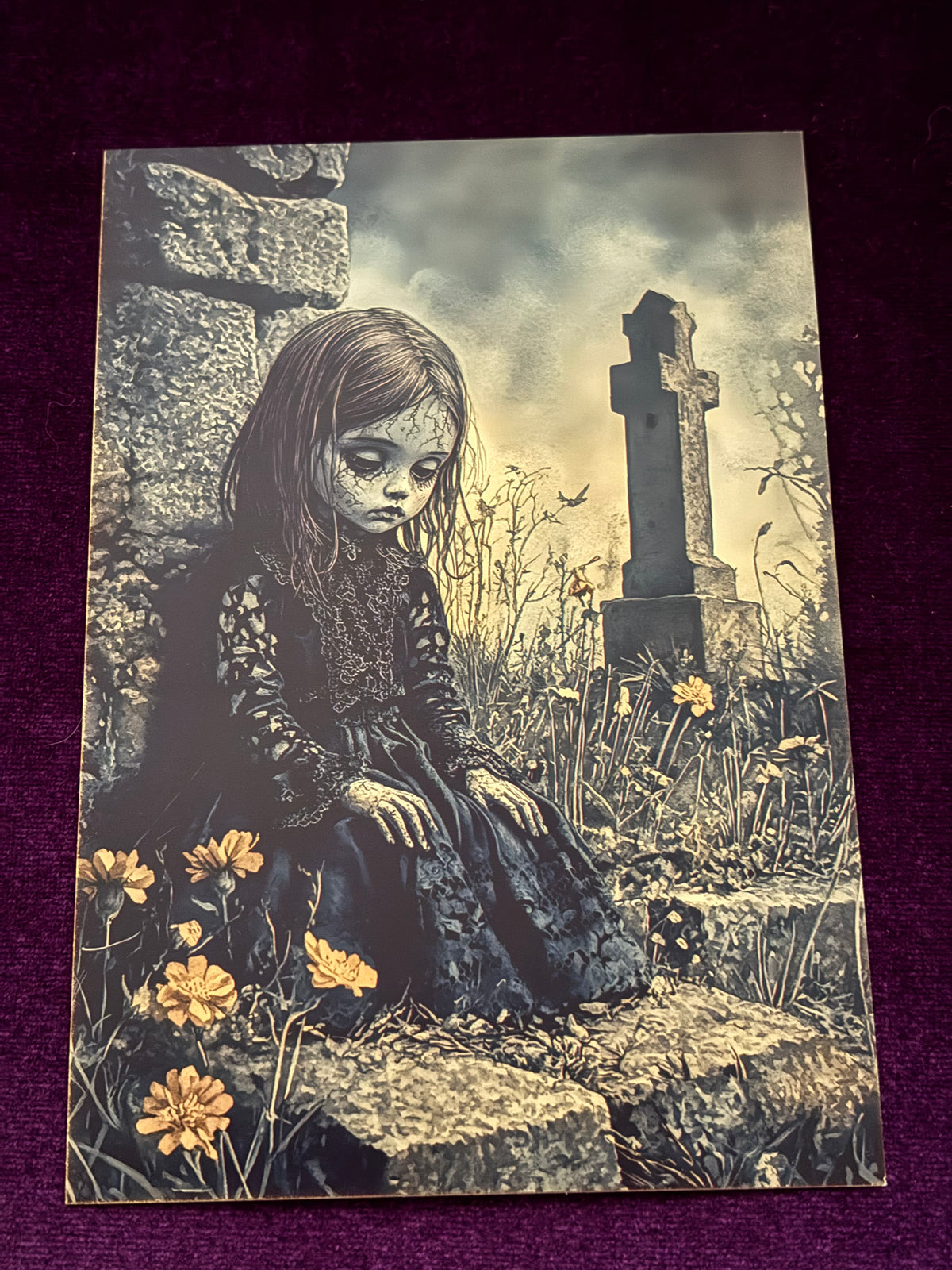 Gothic Moonlit Ruins Mini Print Set – Set 3