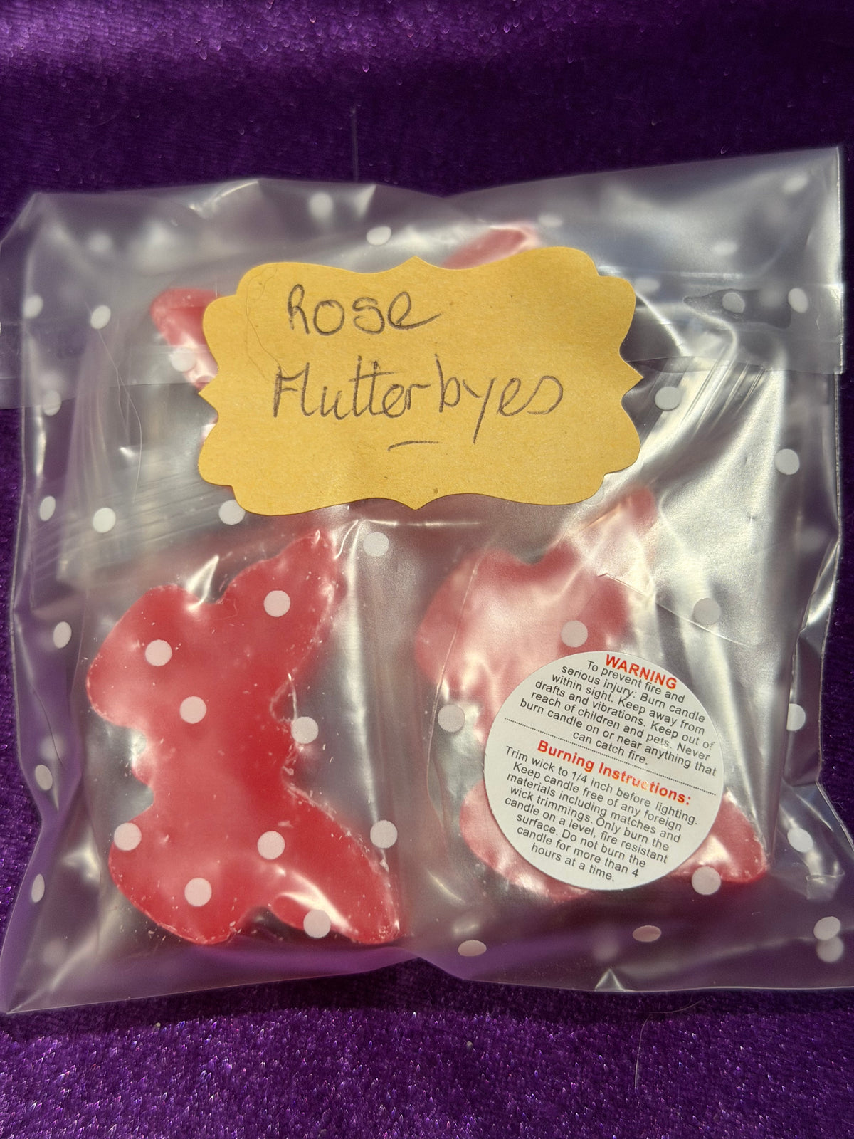 Rose Scented Flutterby Wax Melts