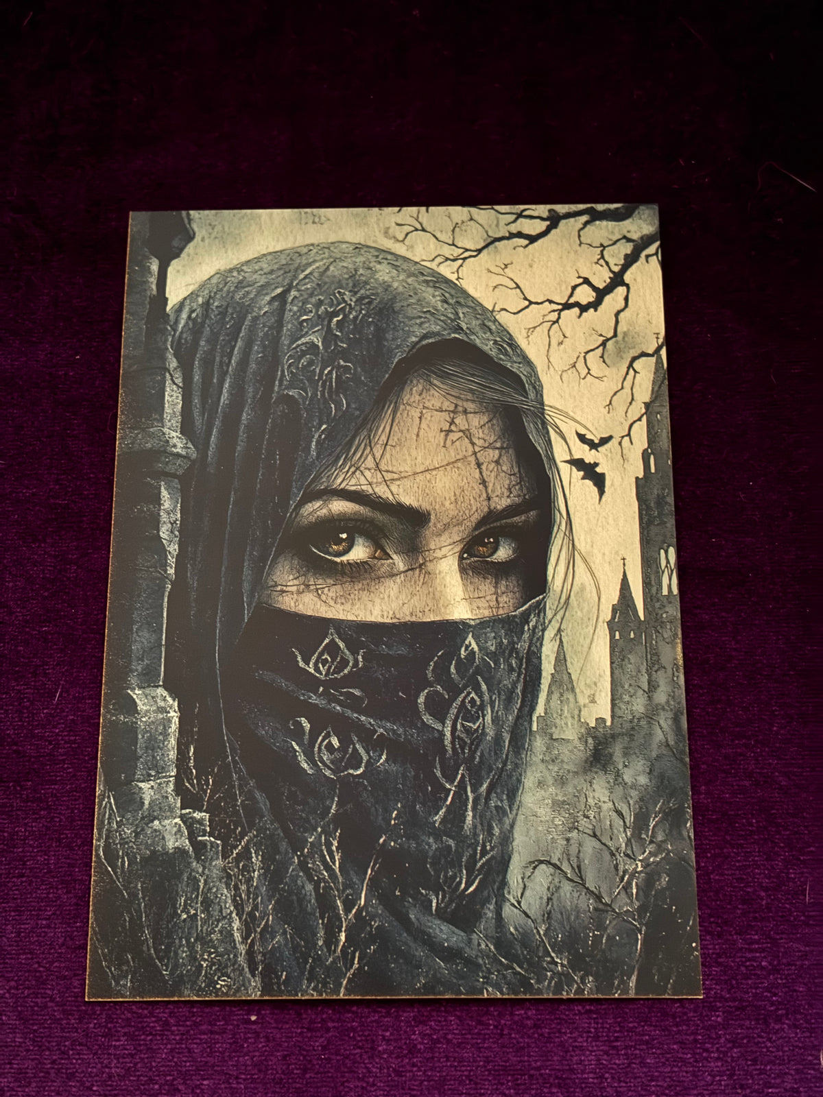 Gothic Moonlit Ruins Mini Print Set – Set 5