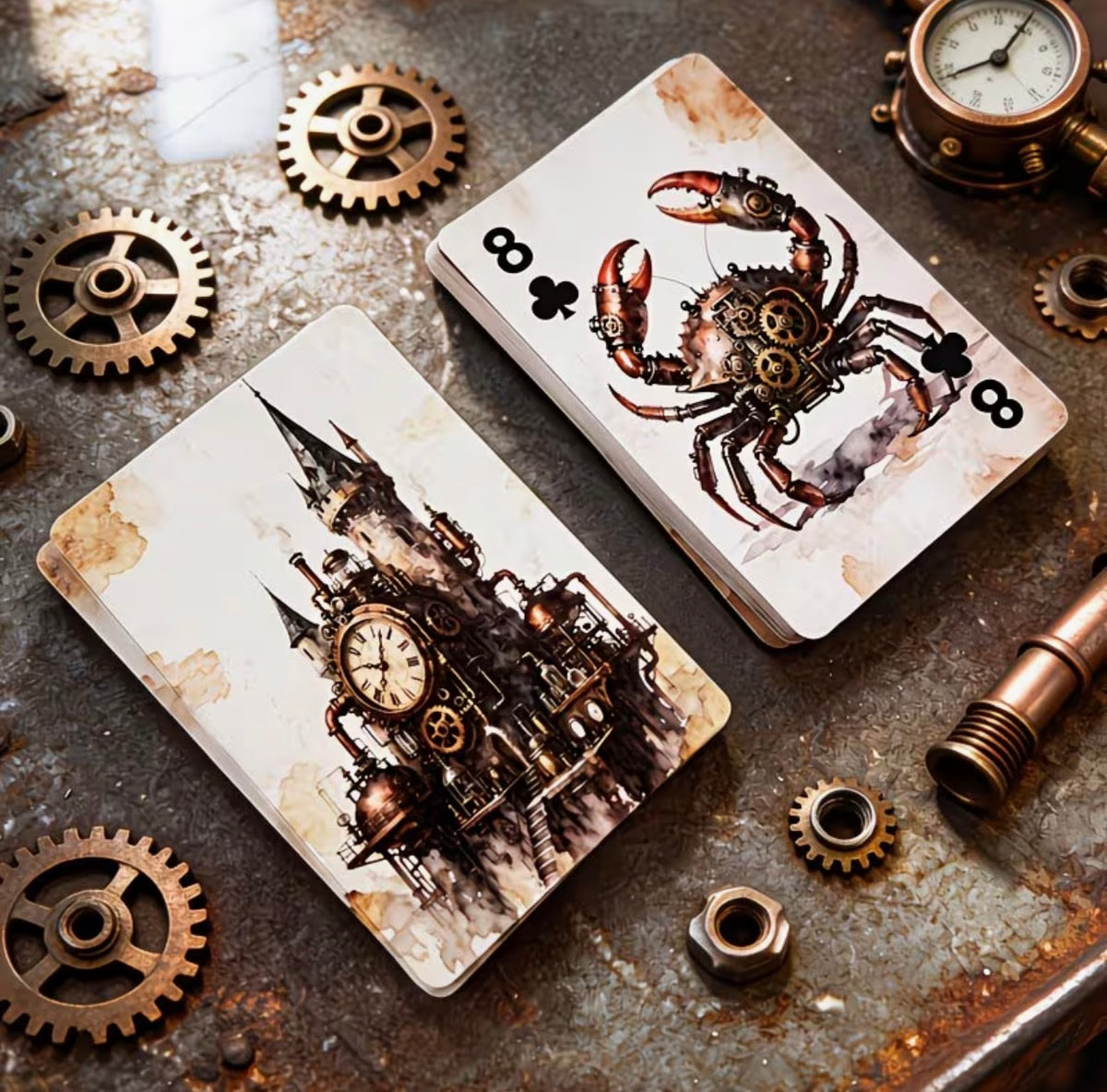 Steampunk Menagerie Playing Cards