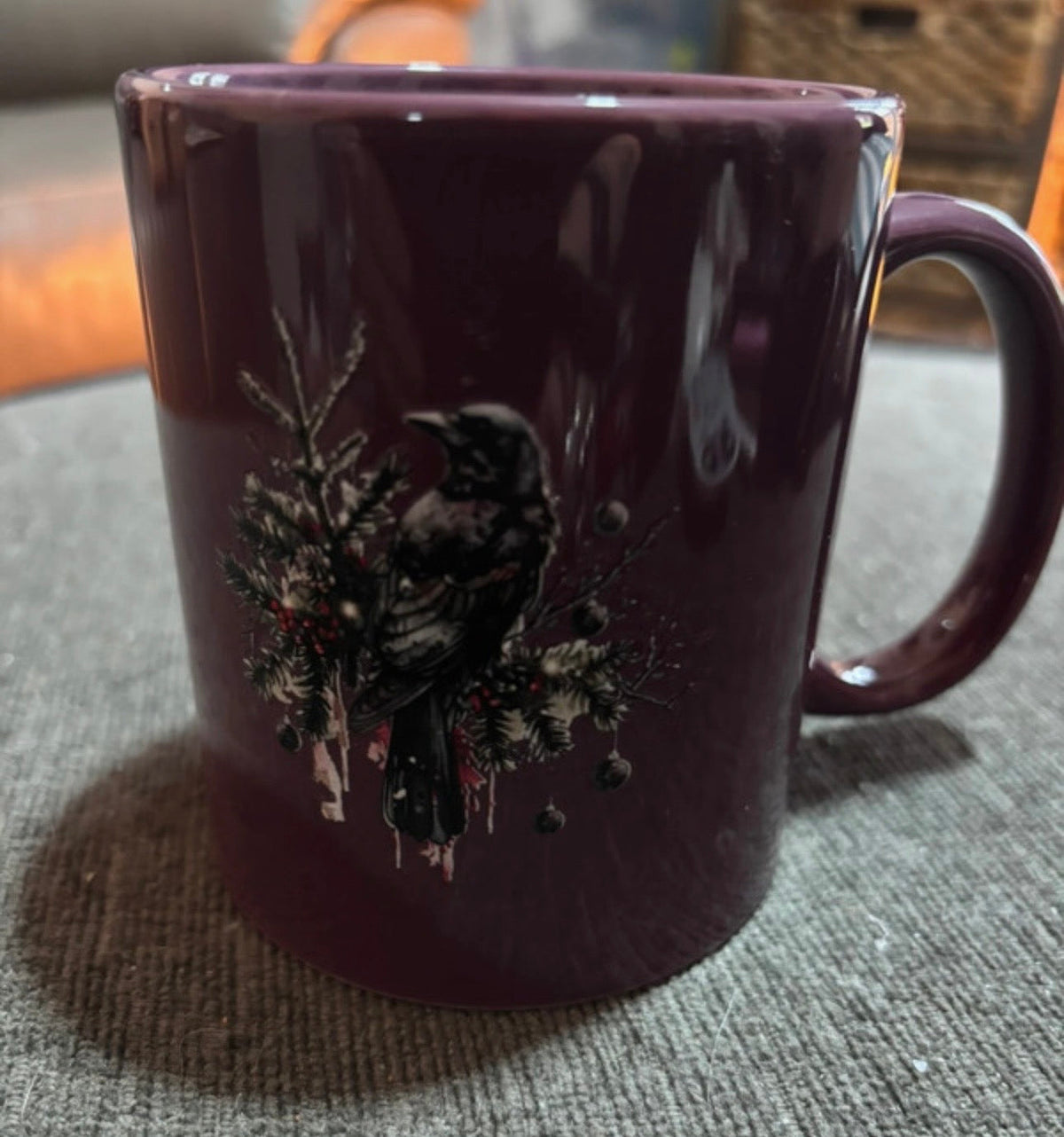 Winter Ravens Purple Mug