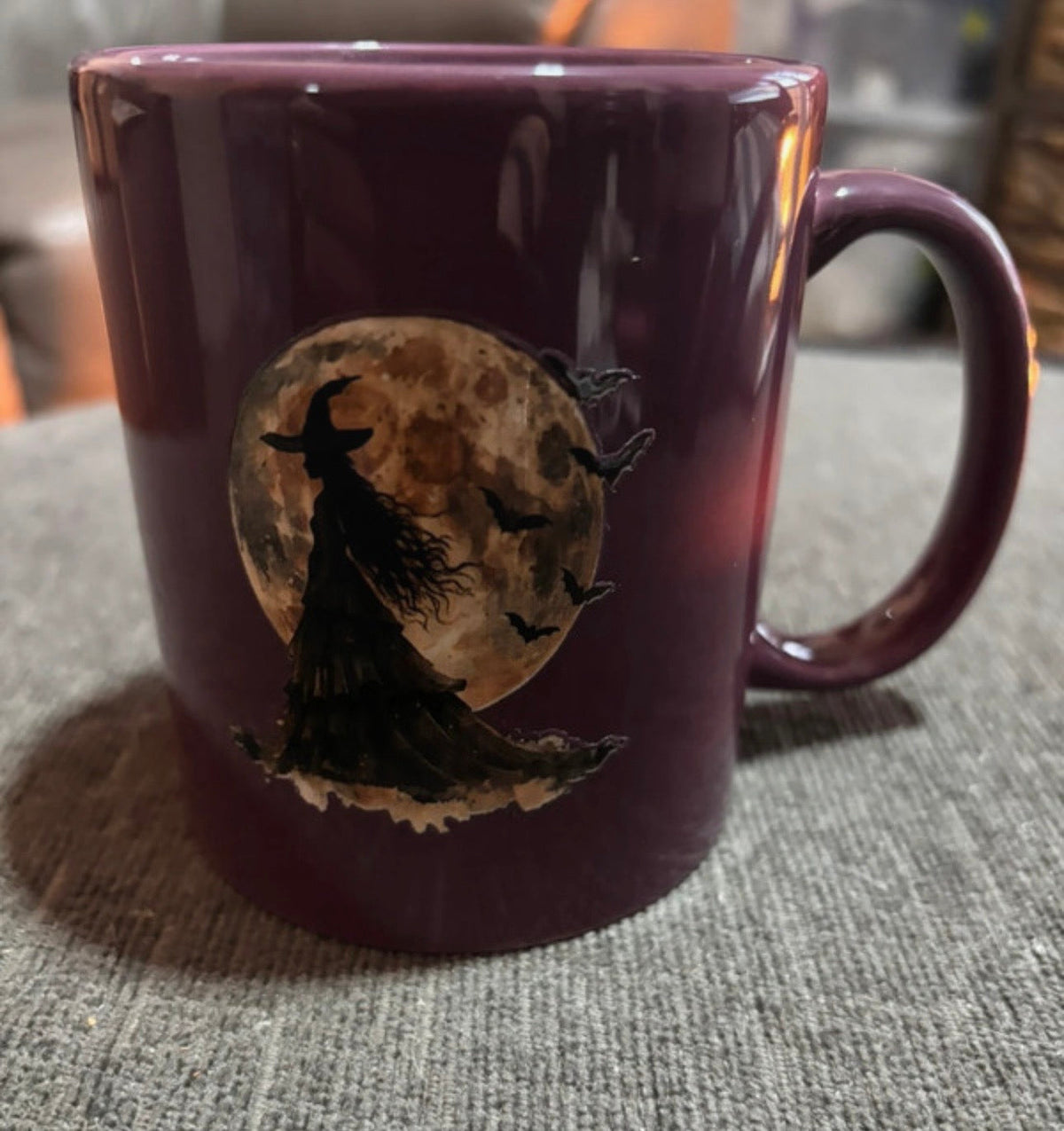 Purple Moon Witch Ceramic Mug