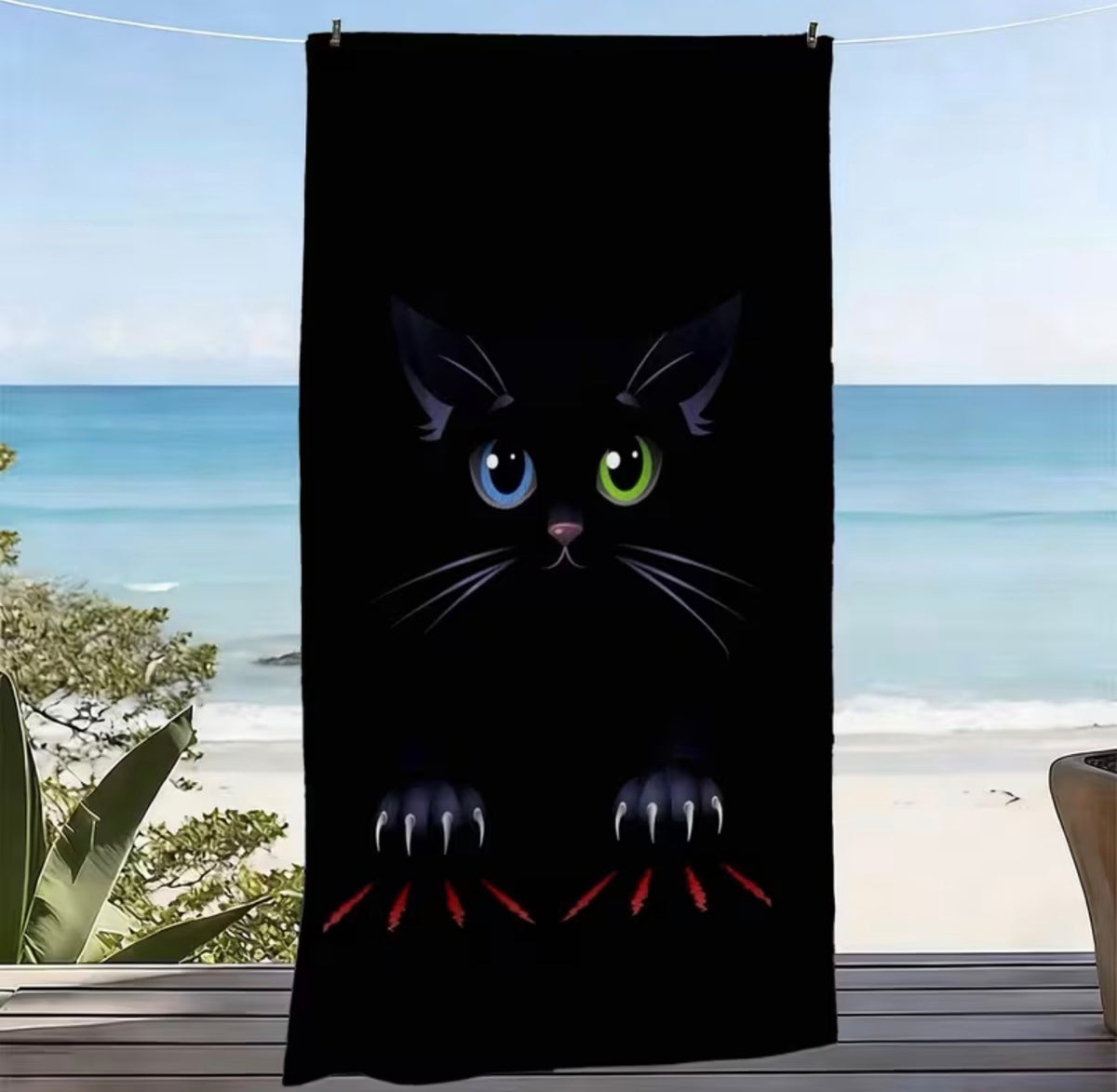 Black Cat Fantasy – Bath & Beach Towel