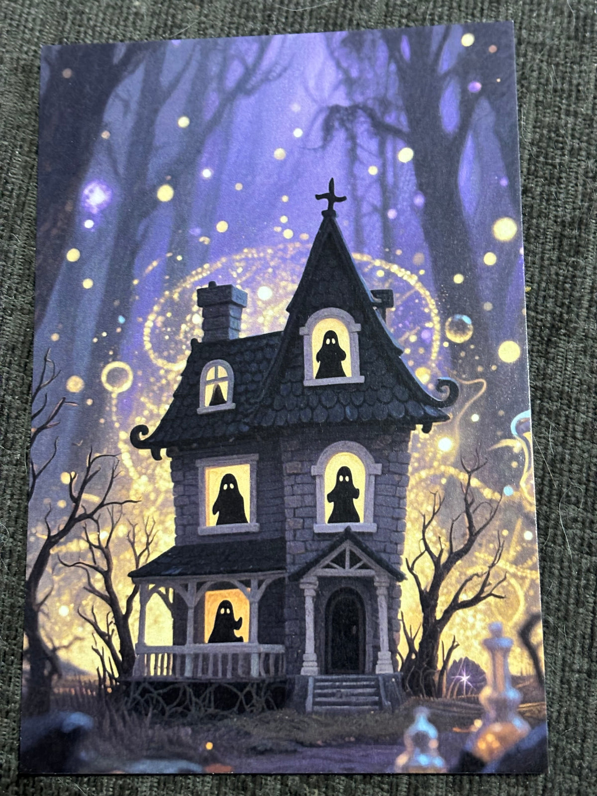 Witch & Familiar A6 Postcard Set – Gothic Fantasy Art Prints – Magical Forest Witch Cards (Set of 4)