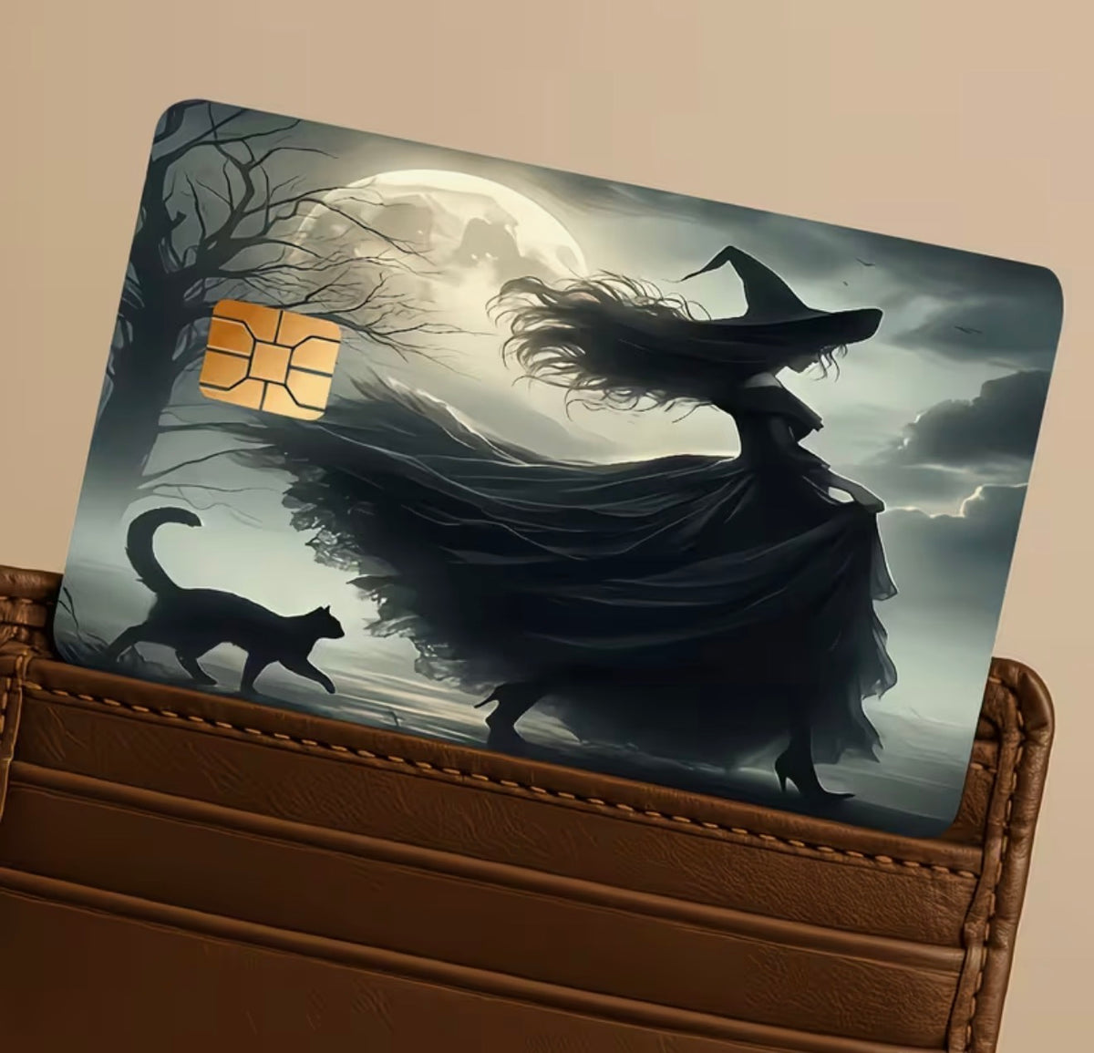 Moonlit Witch & Familiar Bank Card Skin