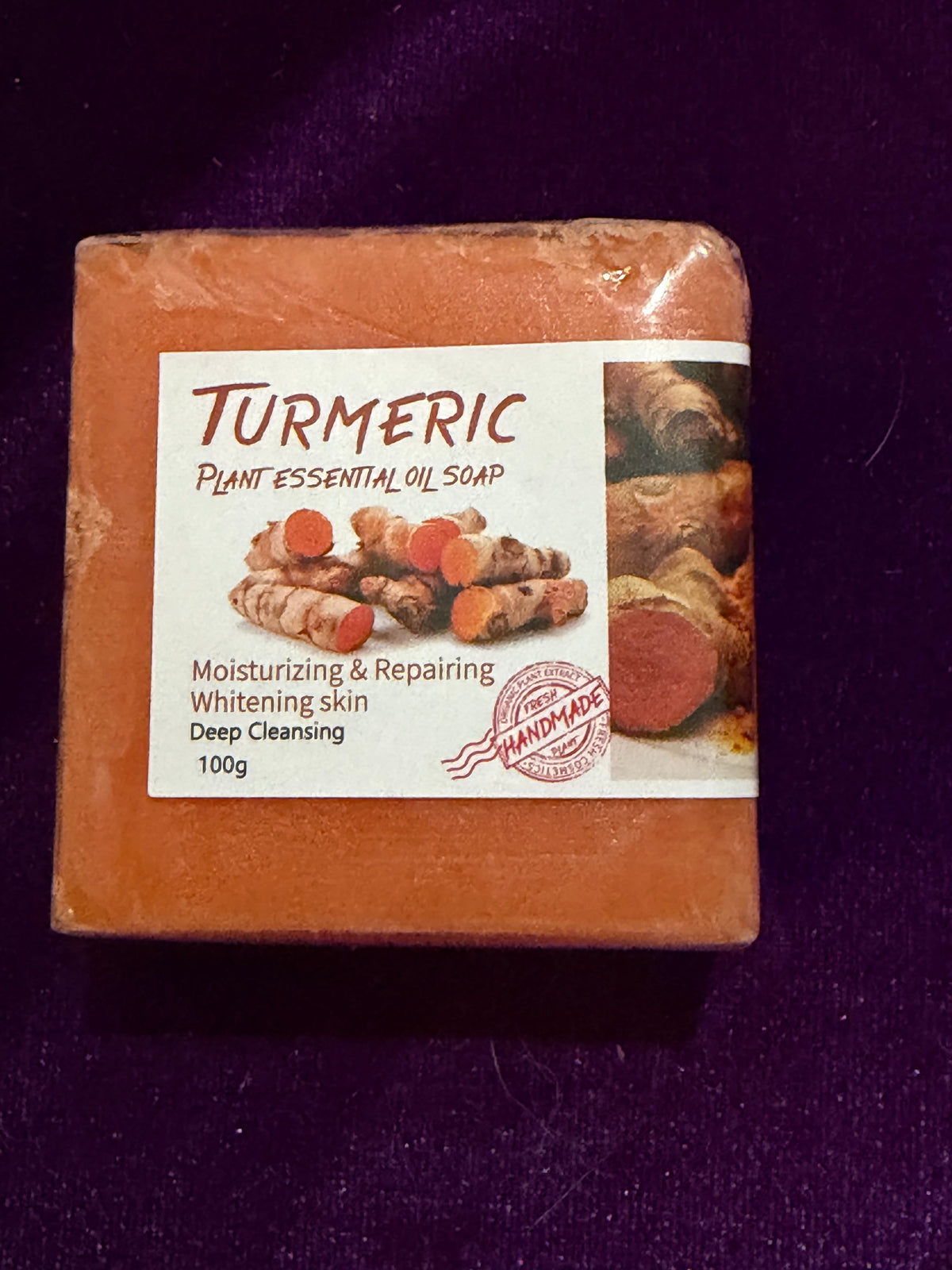 Handmade Turmeric Soap – Mild Scent – 100 g