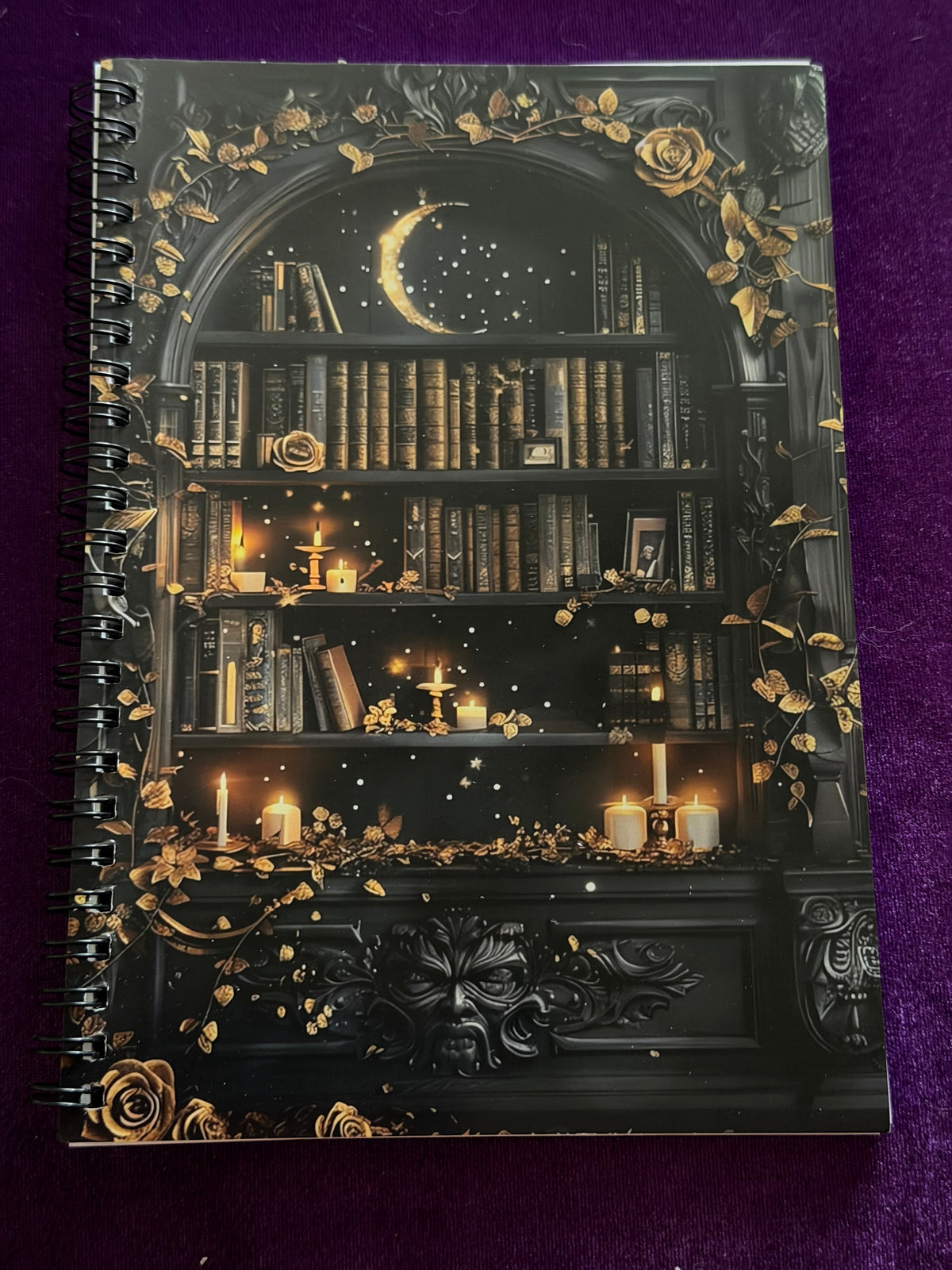 Midnight Library – Gothic Bookshelf Notebook