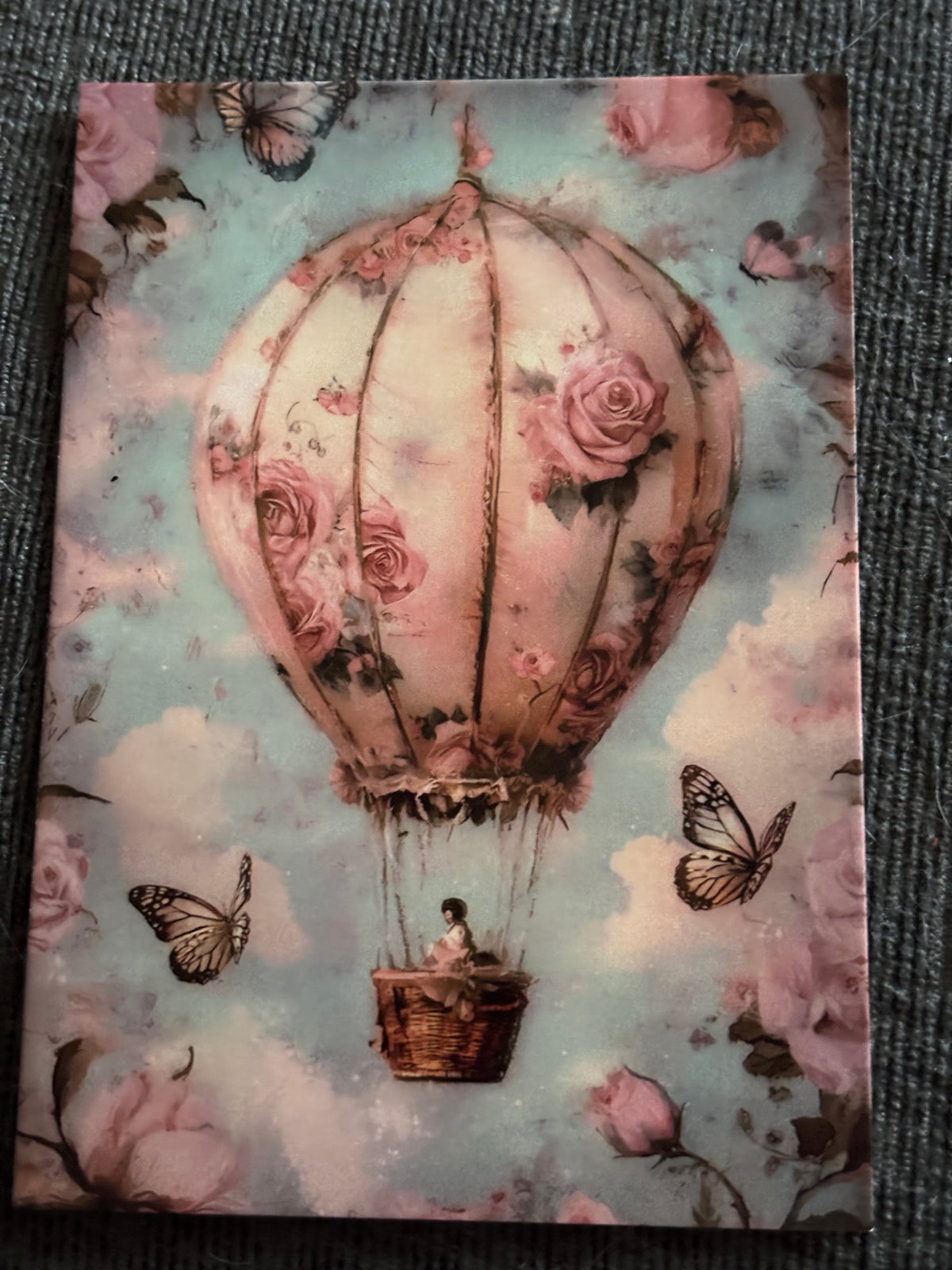 Modern Alice in Wonderland A6 Postcard Set – Floral Fantasy Carriages, Rabbit Fairies & Gothic Tea Party Art (Set of 4)