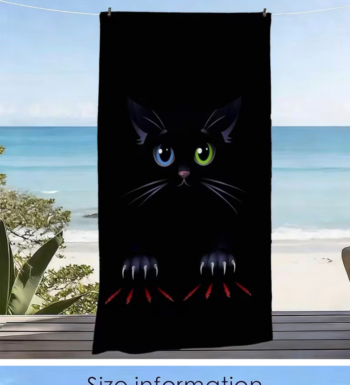Black Cat Fantasy – Bath & Beach Towel