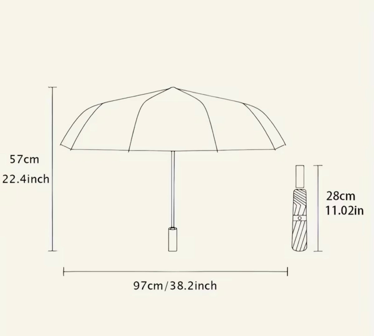 Dark Romance Winged Heart Automatic Umbrella