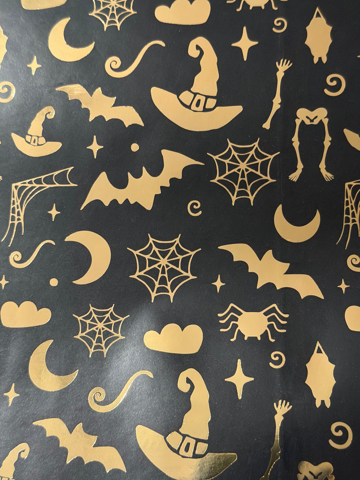 Witching Hour — Black & Gold Premium Wrapping Paper — 5 Metre Roll