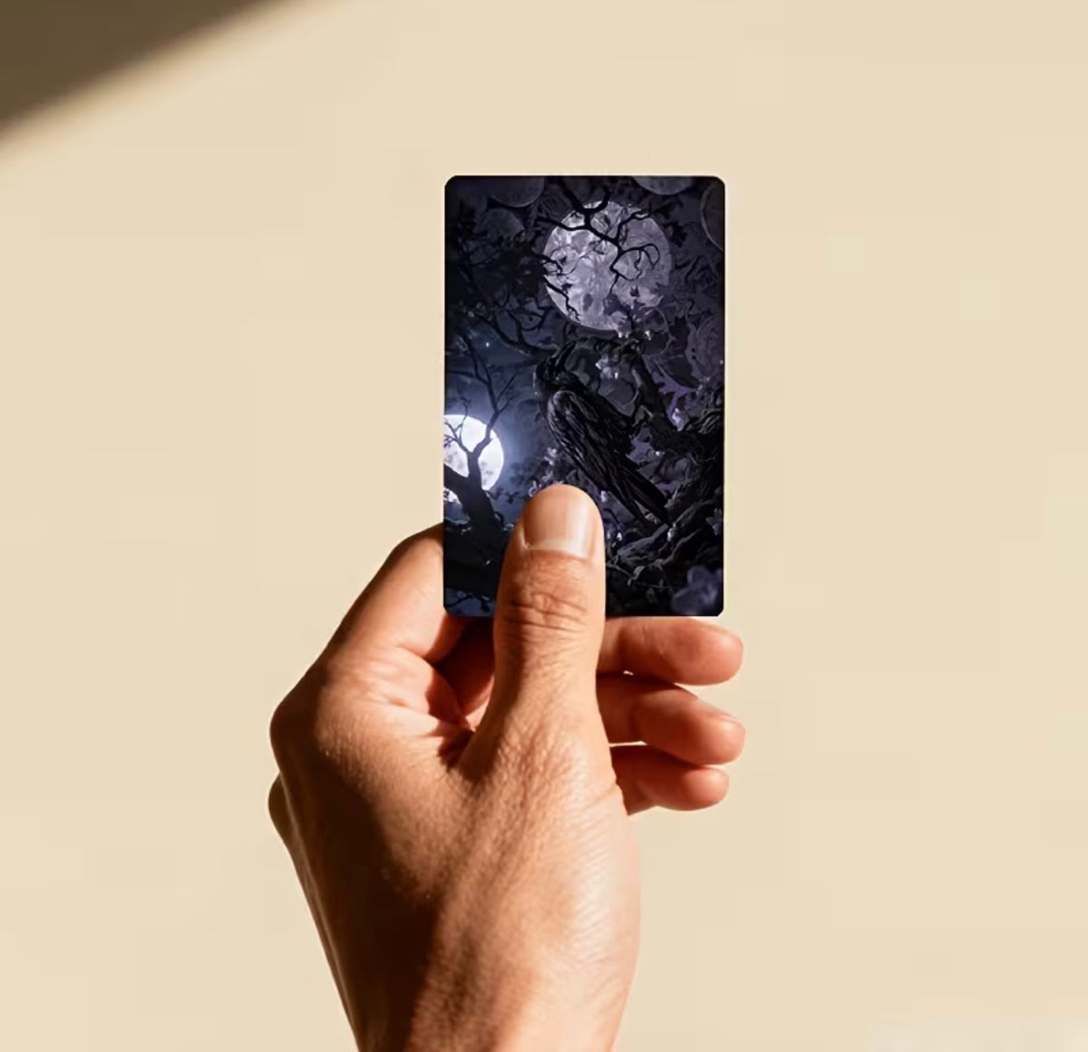 Raven & Purple Blooms Bank Card Skin