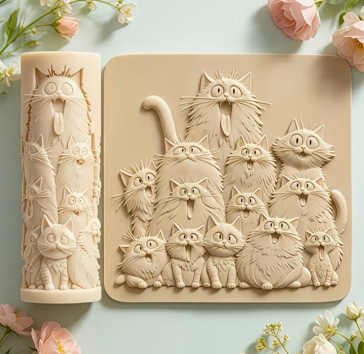Crazy Cats Clay Texture Roller
