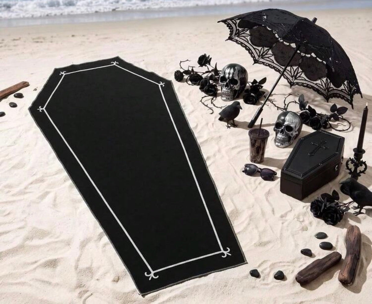 Gothic Coffin-Shaped Dracula Towel